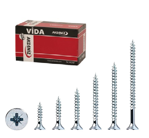 Akdeniz Sunta Vidası 4.0x60 mm 200'lü Paket