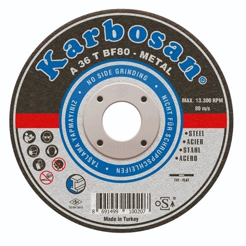 Karbosan NK Düz Metal Kesme Taşı 180x3.0x22 mm