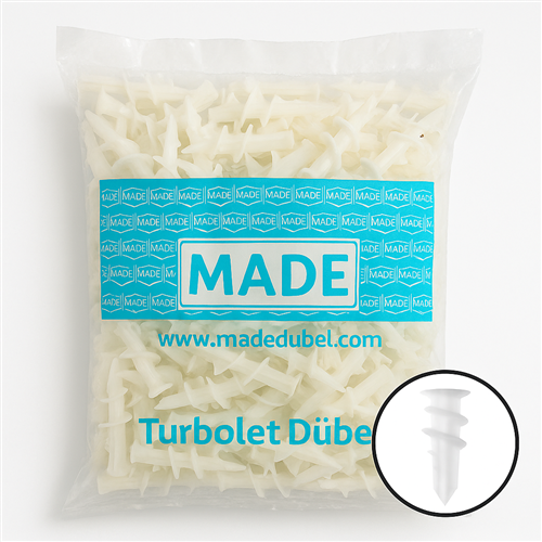 Made Turbolet Dübel Düz Uçlu 13 mm 500’lü Paket