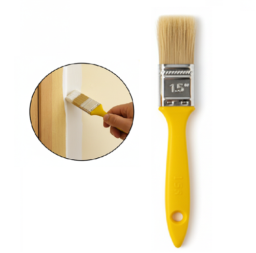 Yeşil Plastik Kestirme Boya Fırçası 1.5''