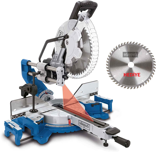 Scheppach HM305SL Lazerli Kızaklı Gönye Kesme Makinası 305 mm 2000 Watt