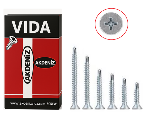Akdeniz Matkap Uçlu Vida YHB 3.9x16 mm 2000’li Paket