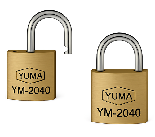 Yuma YM2040 Sarı Kaplama Pirinç Asma Kilit 40 mm