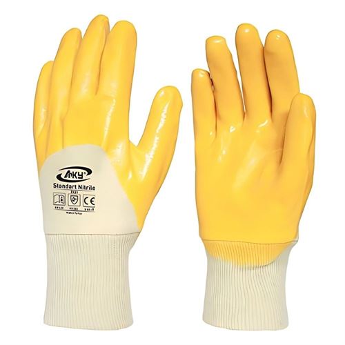 Aky Eldiven Standart Sarı Nitril No:10