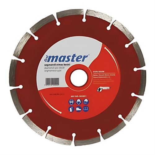 Master 505052 Segmentli Beton Granit Elmas Testere Bıçağı Kuru Sulu Kesim 230 mm