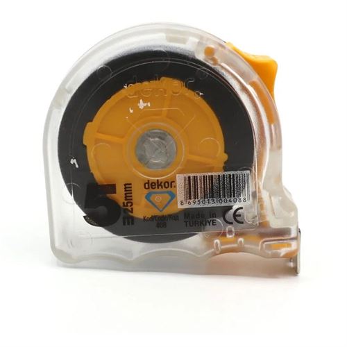 Dekor 408 Şerit Metre Şeffaf Kasa 5×25 mm