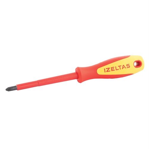 İzeltaş 4145180360 İzoleli Elektrikçi Yıldız Uçlu Tornavida 1000V 3×60 mm
