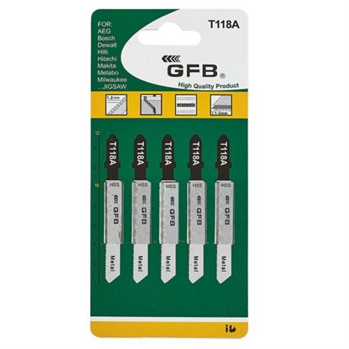 Gfb T118A Dekupaj Testere Ağzı Metal Kesim 5'li Paket