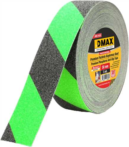 Dmax DMX4628 Fosforlu Kaydırmaz Bant 50 mm x 3 Metre