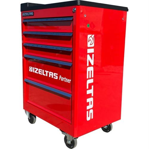 İzeltaş 8235326005 Partner Serisi Takım Dolabı 5 Çekmece Kırmızı Boş