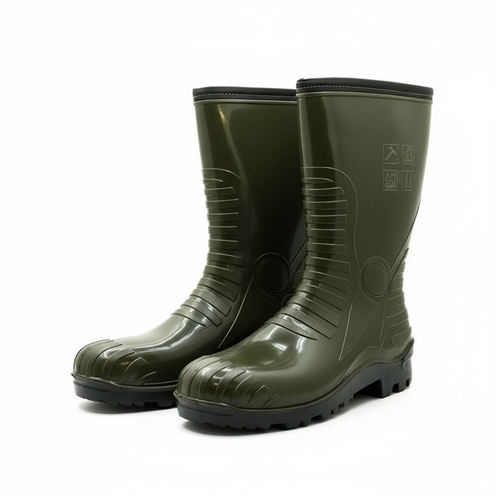 Gezer Yeşil PVC Çelik Burun Tabanlı İş Çizmesi No:43