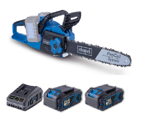 Scheppach BC-CS355 Akülü Ağaç Kesme Motoru 20V 4Ah Pala 35.6 cm Çift Akülü