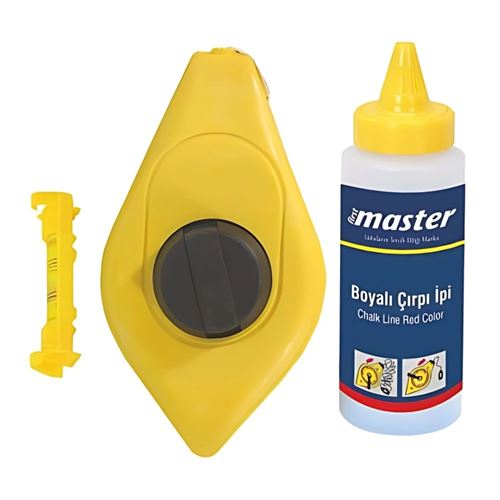 Master 506970 Boyalı Çırpı İpi Kırmızı 2 Parça Set 30 Mt