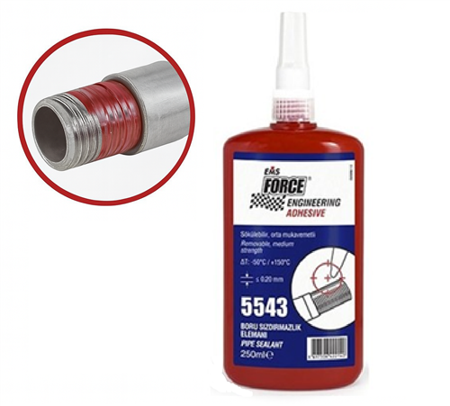 Ems Force 5543 Boru Sızdırmazlık Kalın Diş Teflon Katkılı Sıvı Conta 250 ml