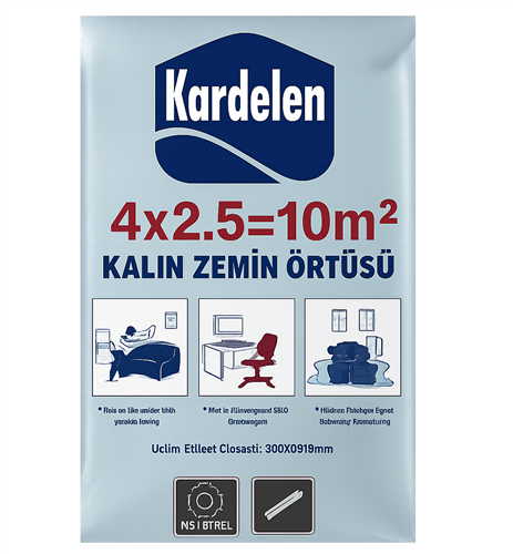 Kardelen Hışır Örtü Naylon Koruyucu Zemin ve Eşya Örtüsü 10 m²