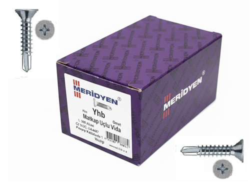 Meridyen Yhb Matkap Uçlu Vida 3.9×16 mm 1000’li Paket