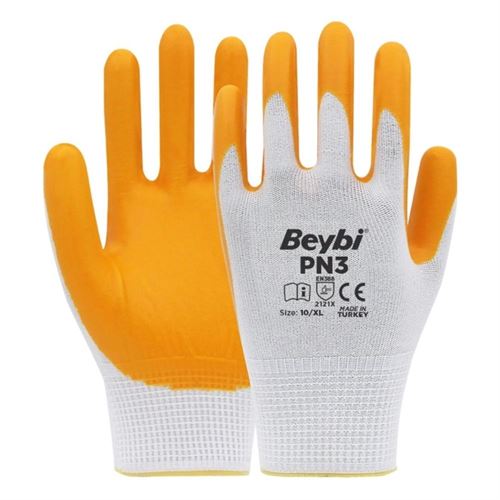 Beybi PN3 Sarı Polyester Eldiven No:10