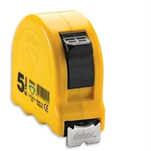 Dekor 296 Şerit Metre Sarı Kasa 5 mt 25 mm