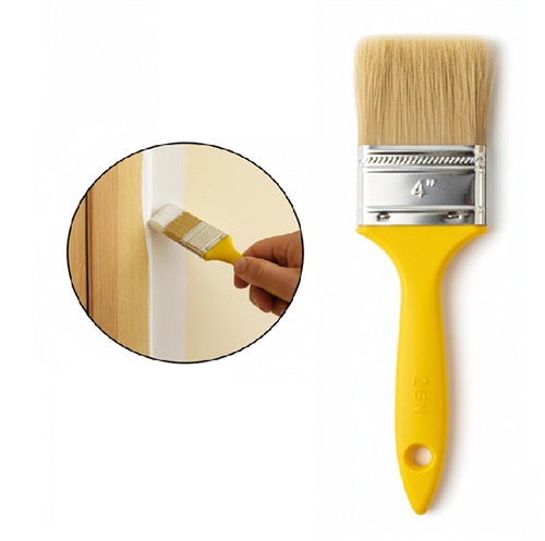 Yeşil Plastik Kestirme Boya Fırçası 4''