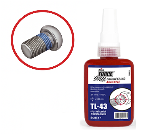 Ems Force TL-43 Orta Mukavemetli Civata Tutucu Sabitleyici 50 ml