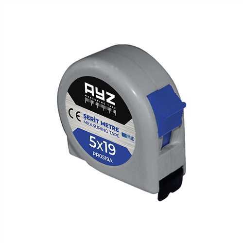 Ayz Plastik Gövdeli Şerit Metre 5x19 mm
