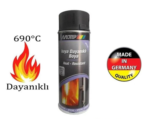 Motip Yüksek Isıya Dayanıklı Sprey Boya Siyah 400 ml