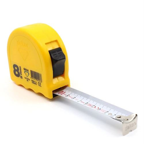 [13594] Dekor 297 Şerit Metre Sarı Kasa 8 mt 25 mm