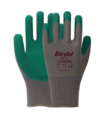 [72227] Beybi PL17 Legeng İş Eldiveni - Yeşil/Gri No:10