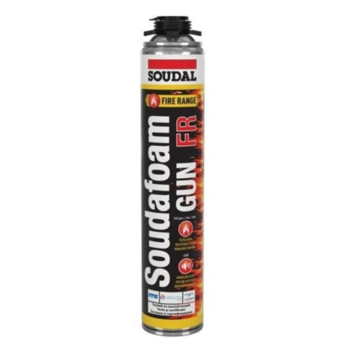 [55088] Soudal Soudafoam FR Gun Yangına Dayanıklı Tabancalı PU Köpük 750 ml ( 240 Dk )