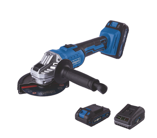 [72649] Scheppach C-AG125 Akülü Avuç Taşlama Makinası 125 mm 20V 4.0Ah