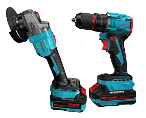 [72371] Catpower 1030 Kömürsüz Motor Akülü Matkap Avuç Taşlama 2’li Set 4.0Ah 2.0Ah