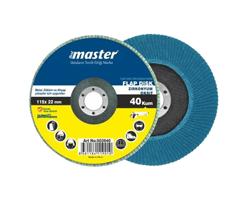 [9201] Master 503940 Flap Disk Zirkonyum Oksit 115 mm 40 Kum