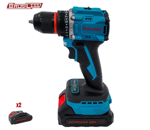 [72400] Catpower 1515 Kömürsüz Akülü Vidalama Matkap Set 20V Li-Ion 2.0Ah