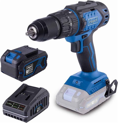 [72650] Scheppach BC-CD60 Akülü Darbeli Matkap Kömürsüz 60 Nm Tork 20V 4.0Ah