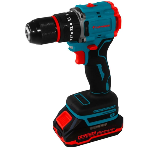[72397] Catpower 1025 Kömürsüz Akülü Darbeli Matkap 13 mm 20V 2.0Ah Li-Ion