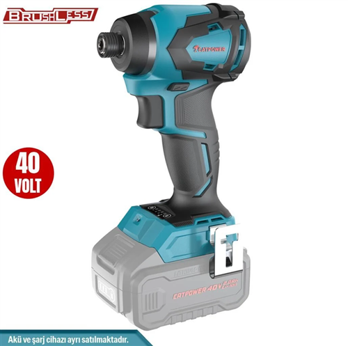 [72412] Catpower 4421 Akülü Darbeli Matkap Kömürsüz 40V  Solo (Aküsüz) Paket
