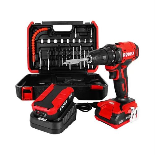 [29097] Rodex RDX3365A Akülü Matkap Li-ion Akü 2 Vites 18V 2.0Ah 28 Parça Set