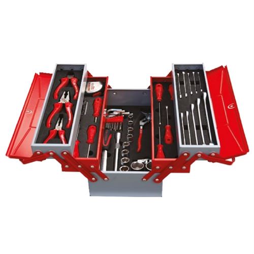 [54706] İzeltaş 8420005063 Mekanikçi Takım Çantası 5 Gözlü Dolu 62 Parça