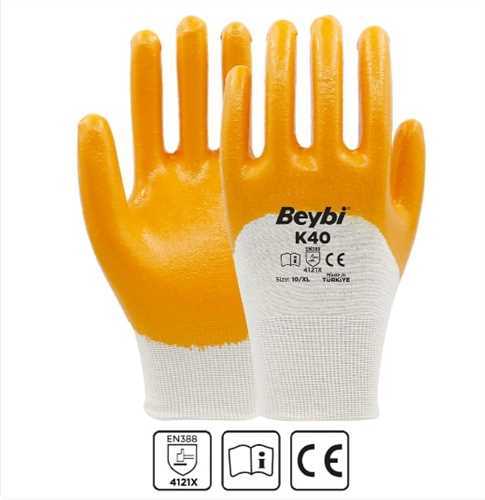 [29331] Beybi K40 Sarı Nitril İş Eldiveni No:10