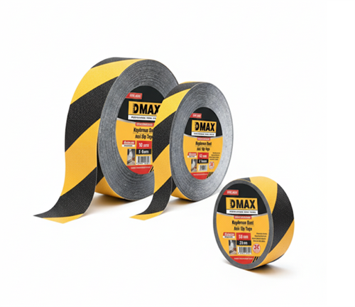 [64596] Dmax DMX4627 Sarı Siyah Kaydırmaz Bant 50 mm x 15 mt