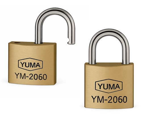 [11517] Yuma YM2060 Sarı Kaplama Pirinç Asma Kilit 60 mm