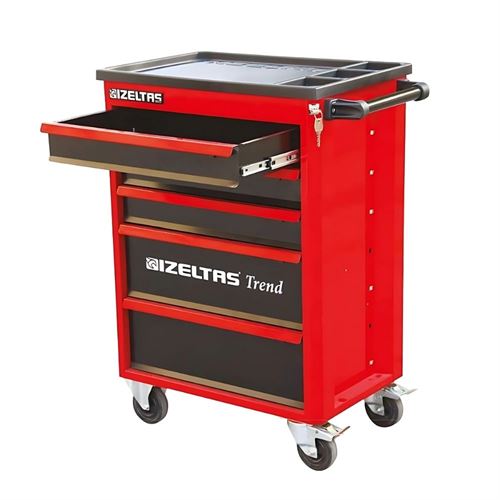 [54701] İzeltaş 8244321007 Trend Serisi Takım Dolabı 7 Çekmeceli Kırmızı Boş