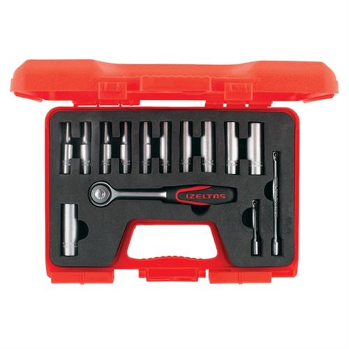 [8530] İzeltaş 1107006014 Derin Lokma Anahtar Takımı 14 Parça 1/4''