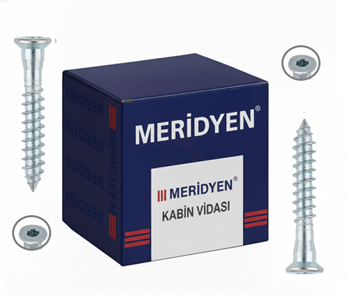 [12605] Meridyen Kabin Vidası Allen Başlı 6.3×50 mm 3000’li Paket