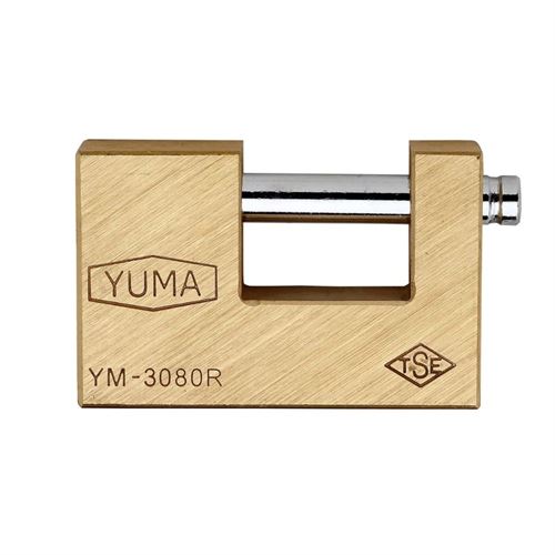 [11521] Yuma YM3080 Pirinç Gövde Kayar Milli Asma Kilit 80 mm