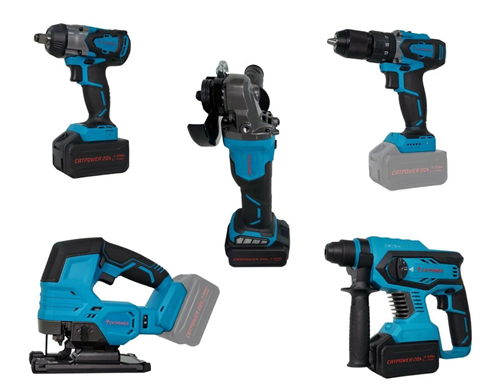 [72368] Catpower 4150 Kömürsüz Akülü Dekubaj Vidalama Matkap Kırıcı Taşlama 5'li Set