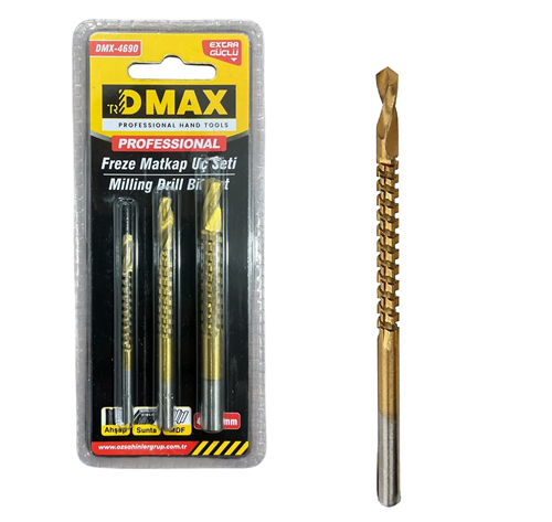 [73639] Dmax DMX4690 Freze Matkap Uç Seti 3 Parça