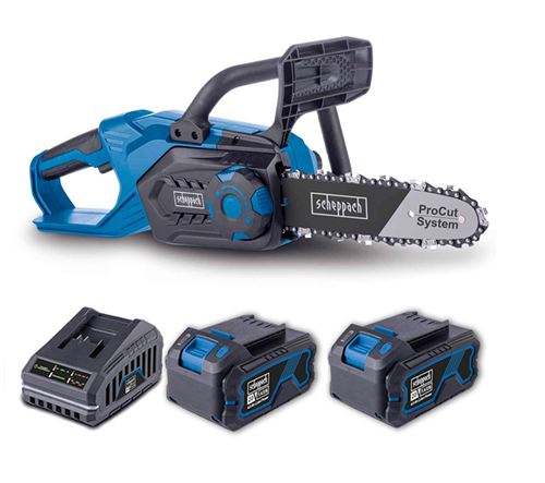 [72655] Scheppach C-CS254 Akülü Ağaç Kesme Motoru 20V 4Ah Pala 20 cm Çift Akülü