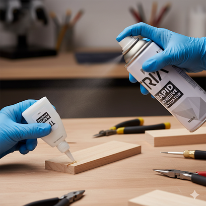 [29128] Baskısız Hızlı Yapıştırıcı Set 400 ml Aktivatör+100 GR Yapıştırıcı