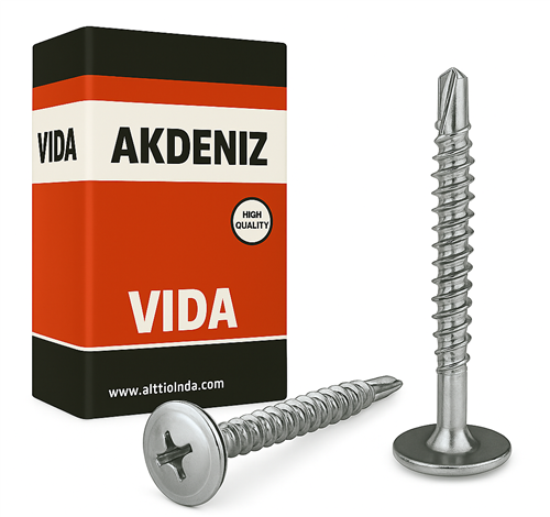 [28466] Akdeniz Matkap Uçlu Vida Pul Başlı RYSB 3.9x19 mm 1000’li Paket